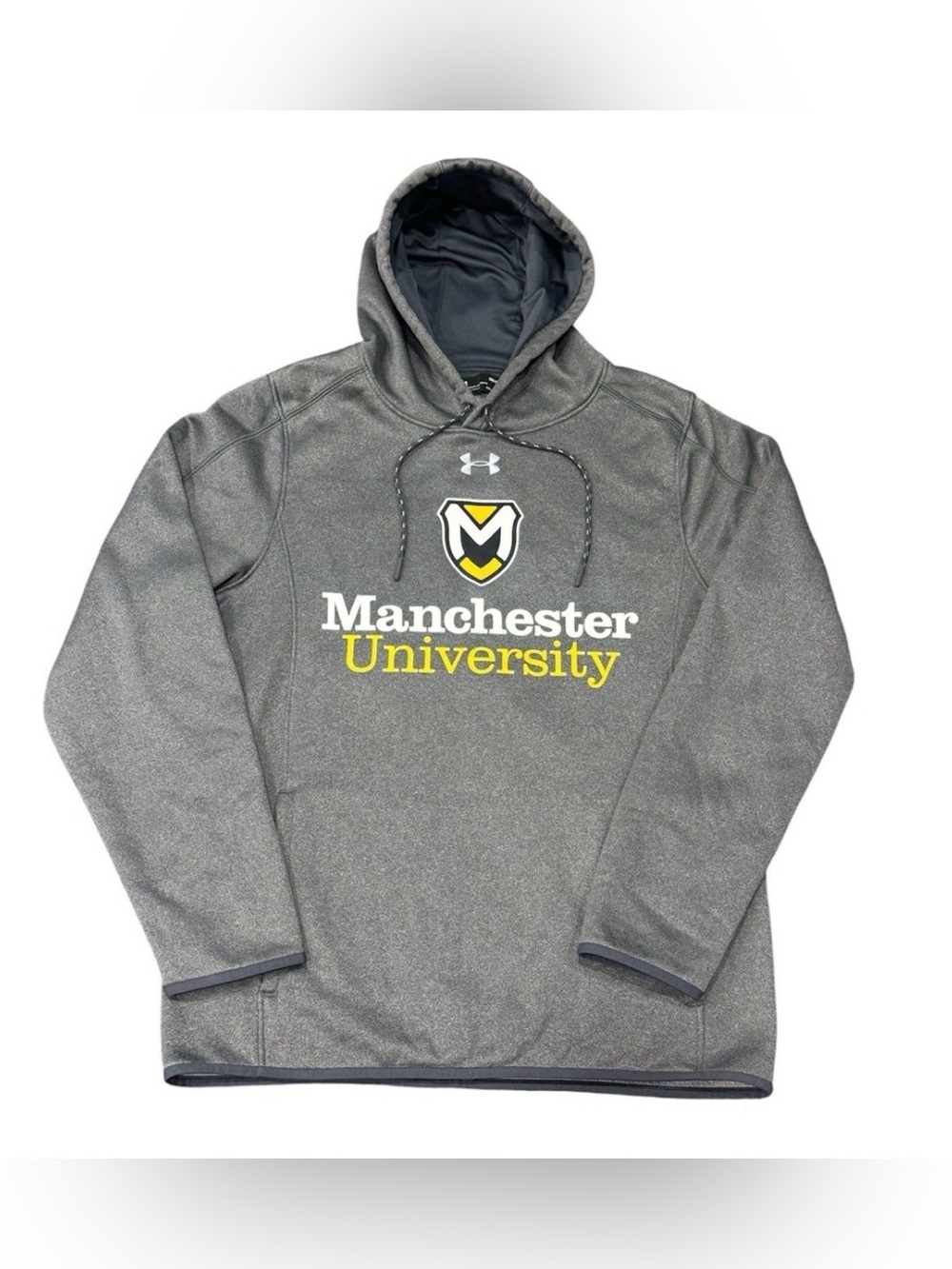 Under Armour Manchester University Spartans Hoodie Men Small Gray ColdGear